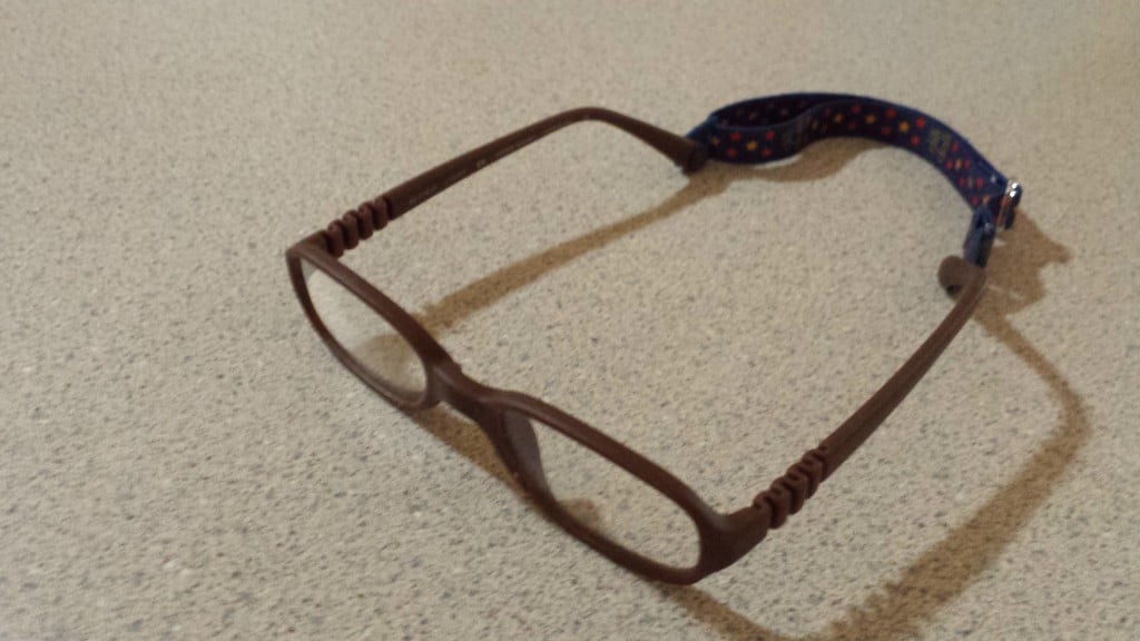 The magic blue strap. The springy look at the temples allow them to bend. That's wonderful as it them less likely to break and more comfortable for an active toddler.